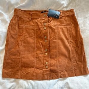 Very J corduroy button mini skirt